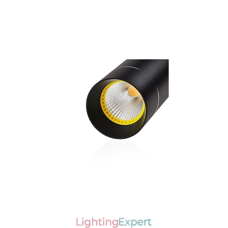 1 Light Mini Pendant light Black Anodized with Aluminium
