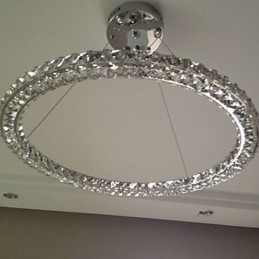 Crystal Pendant Lighting Modern Single D40CM Three Sides K9 Crystal Indoor Ceiling Lights Lamp Fixtures