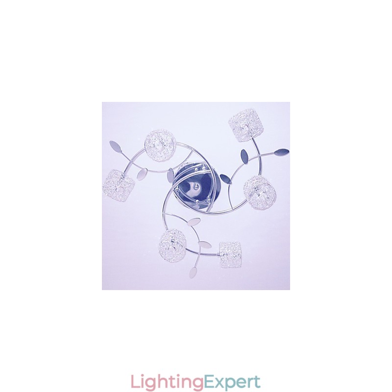 Modern Contemporary Crystal Electroplated Flush Mount