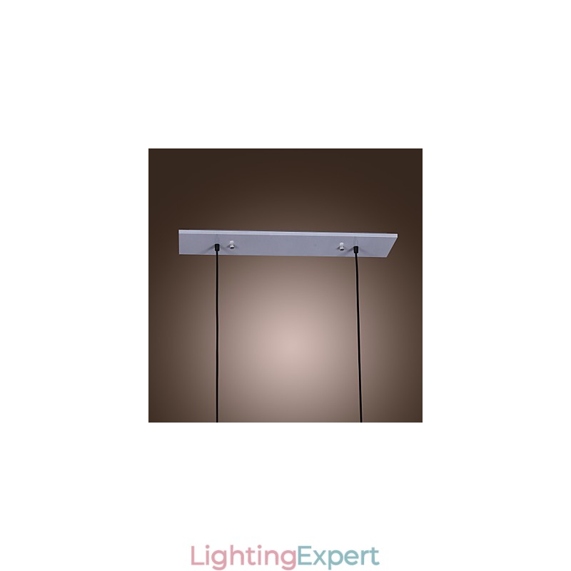 Modern Glass Pendant Light with 2 Lights in Transparent Bottle Design