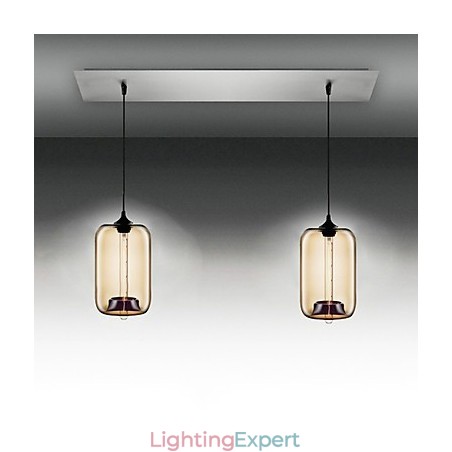 Modern Transparent Glass Pendant Light with 2 Lights in Bubble Design Modern Transparent Glass Pendant Light with 2 Lights in Bubble Design