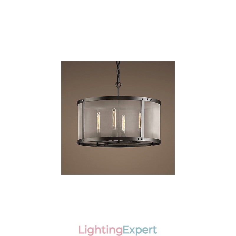 4 light Pendent Light with Transparent Shade