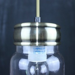 Country Electroplated Glass Pendant Light Garage