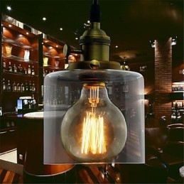 Glass Brass Retro Vintage Industrial ART Cafe Garage Pendant Light