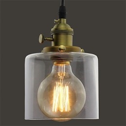Glass Brass Retro Vintage Industrial ART Cafe Garage Pendant Light