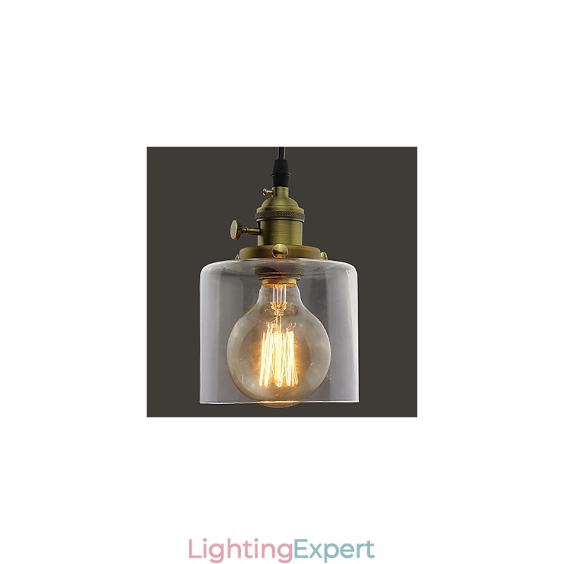 Glass Brass Retro Vintage Industrial ART Cafe Garage Pendant Light