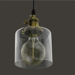 Glass Brass Retro Vintage Industrial ART Cafe Garage Pendant Light