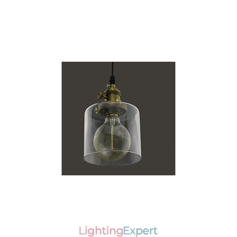 Glass Brass Retro Vintage Industrial ART Cafe Garage Pendant Light