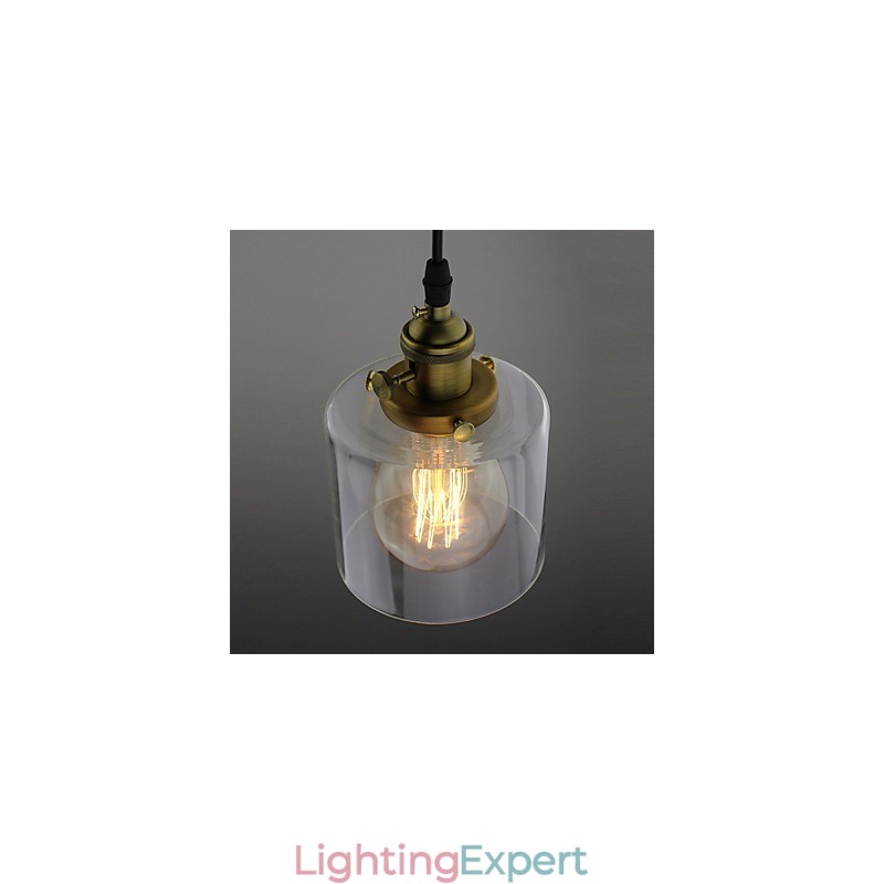 Glass Brass Retro Vintage Industrial ART Cafe Garage Pendant Light
