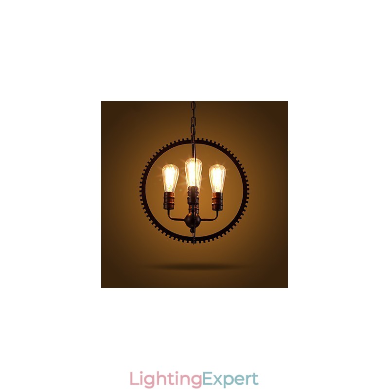 Creative Retro Pendant Lamps American country wrought iron Chandelier