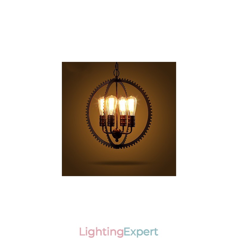 Creative Retro Pendant Lamps American country wrought iron Chandelier