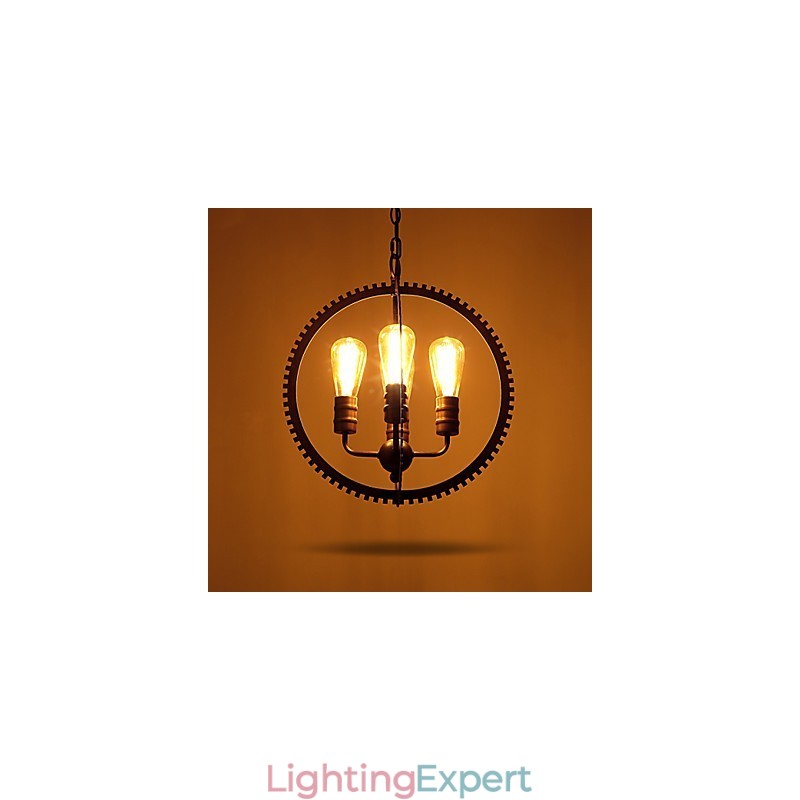 Creative Retro Pendant Lamps American country wrought iron Chandelier