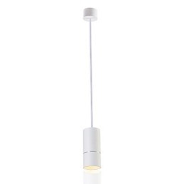 GE 05032 8W 136mm 1 Light Mini Pendant light Powdered White with Aluminium
