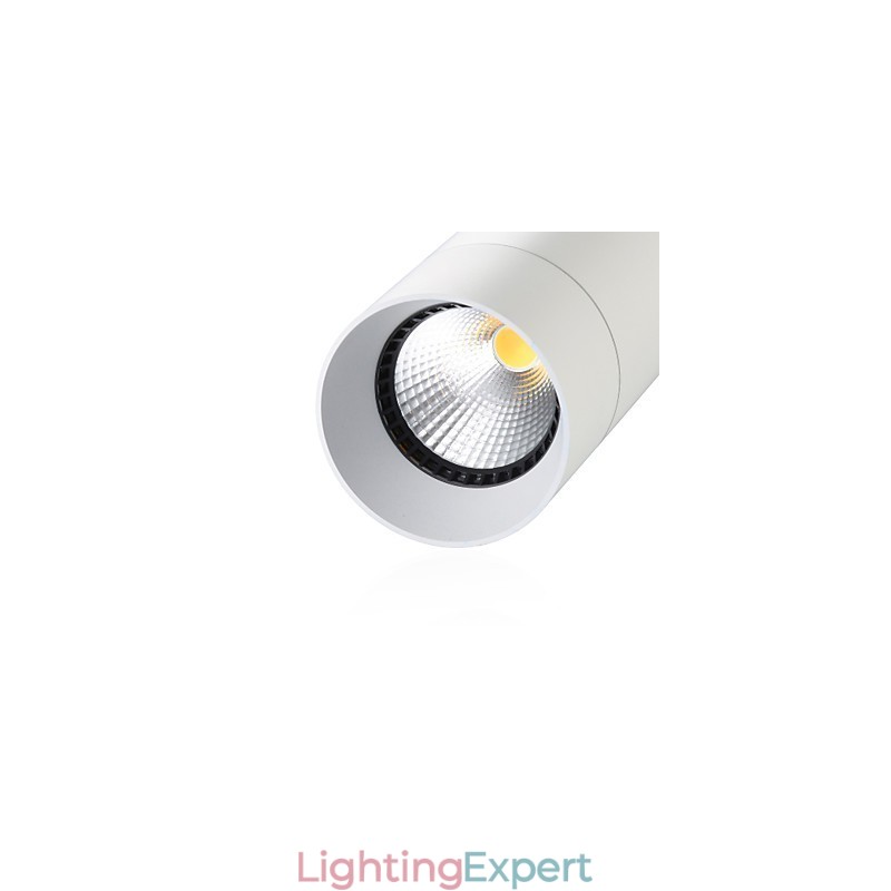 GE 05032 8W 136mm 1 Light Mini Pendant light Powdered White with Aluminium