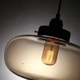 Modern Transparent Glass Pendant Light with 2 Lights in Bubble Design