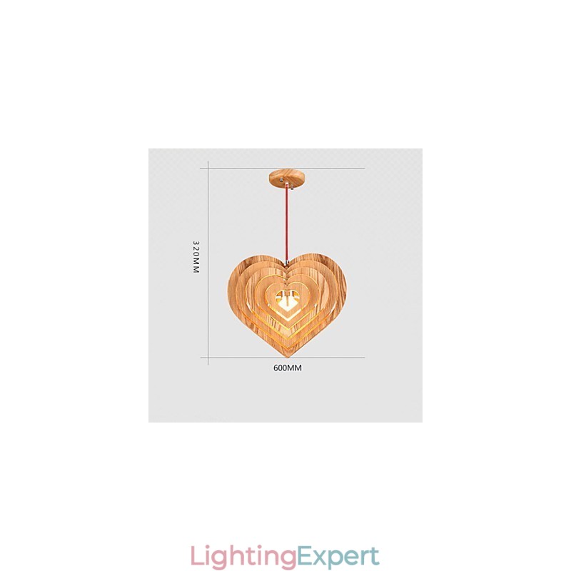 Chandelier Mini Style Lantern Wood Bamboo