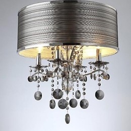 Modern Contemporary Crystal Metal Pendant Light