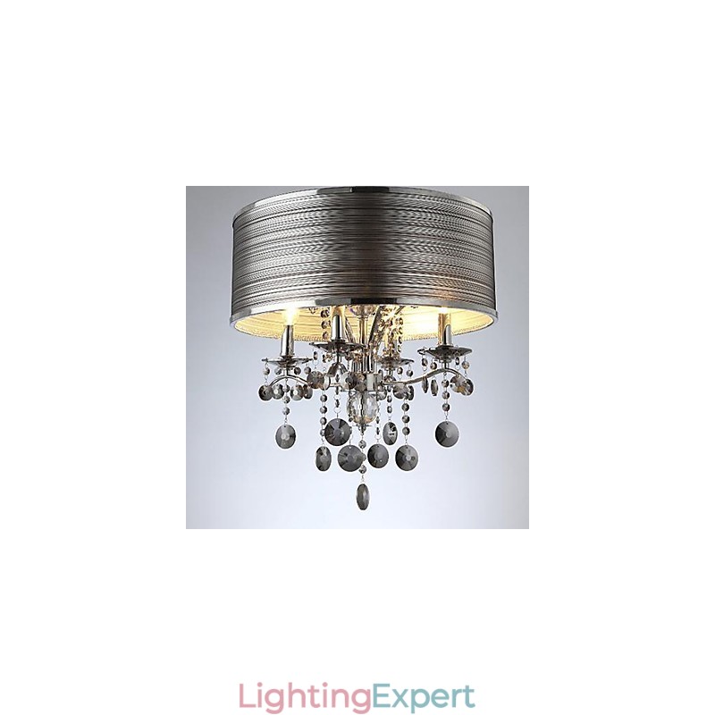 Modern Contemporary Crystal Metal Pendant Light