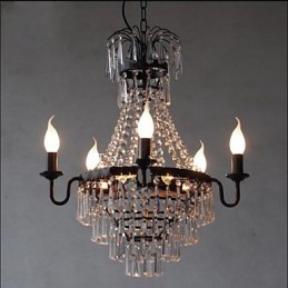 American Country Retro Candle Crystal Lamp