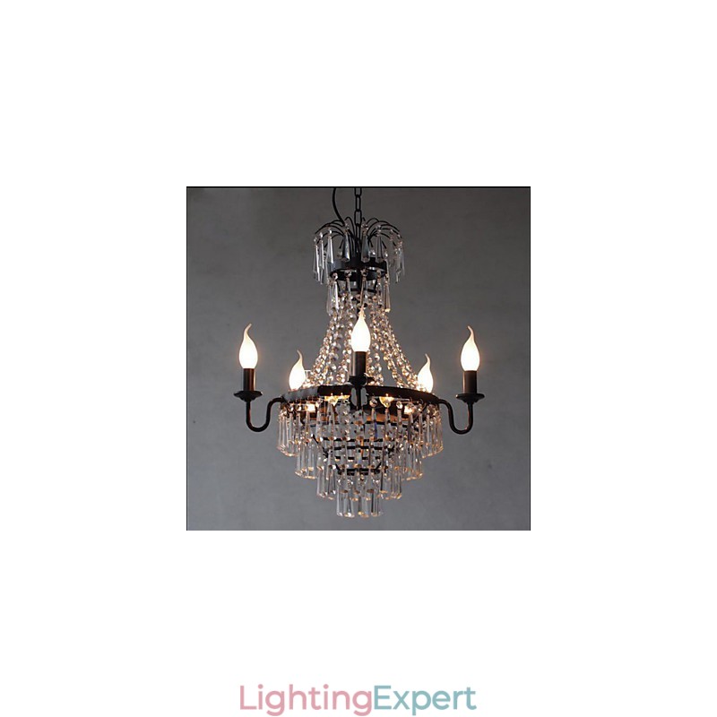 American Country Retro Candle Crystal Lamp