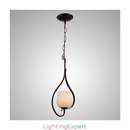 Iron Painting Pendant Light with Glass Shade Classic Lighting Lamp 1 Head Iron Painting Pendant Light with Glass Shade Classic Lighting Lamp 1 Head