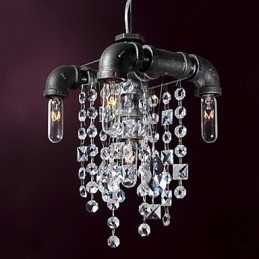 North American Style Characteristic 5 Light Pendant In Pipe Design