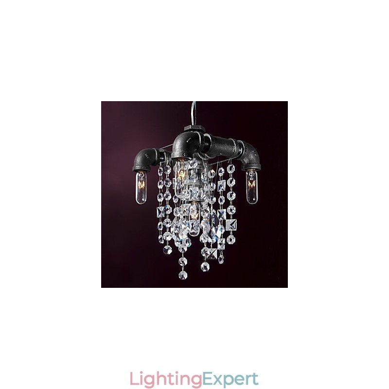 North American Style Characteristic 5 Light Pendant In Pipe Design