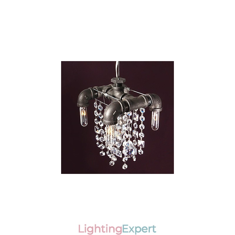 North American Style Characteristic 5 Light Pendant In Pipe Design