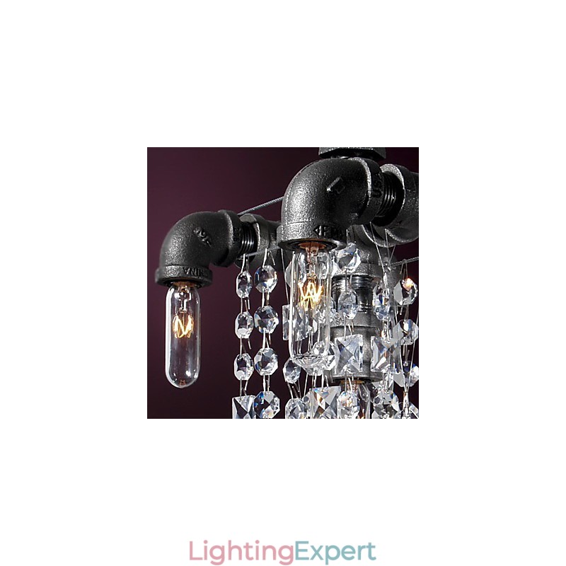 North American Style Characteristic 5 Light Pendant In Pipe Design