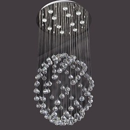 Modern Contemporary Crystal Chrome Metal Flush Mount