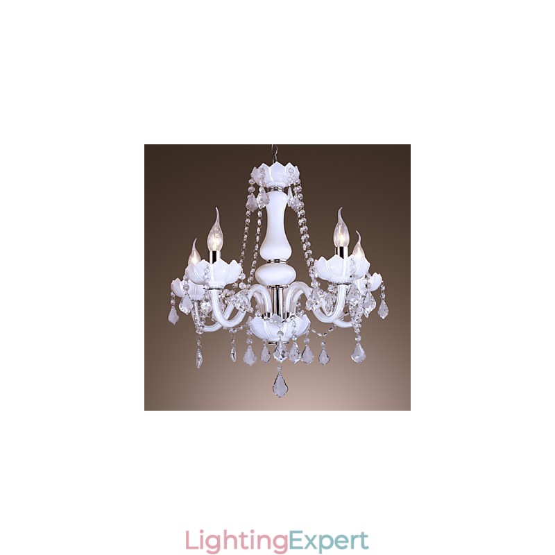 Modern European style luxury jade crystal glass chandelier