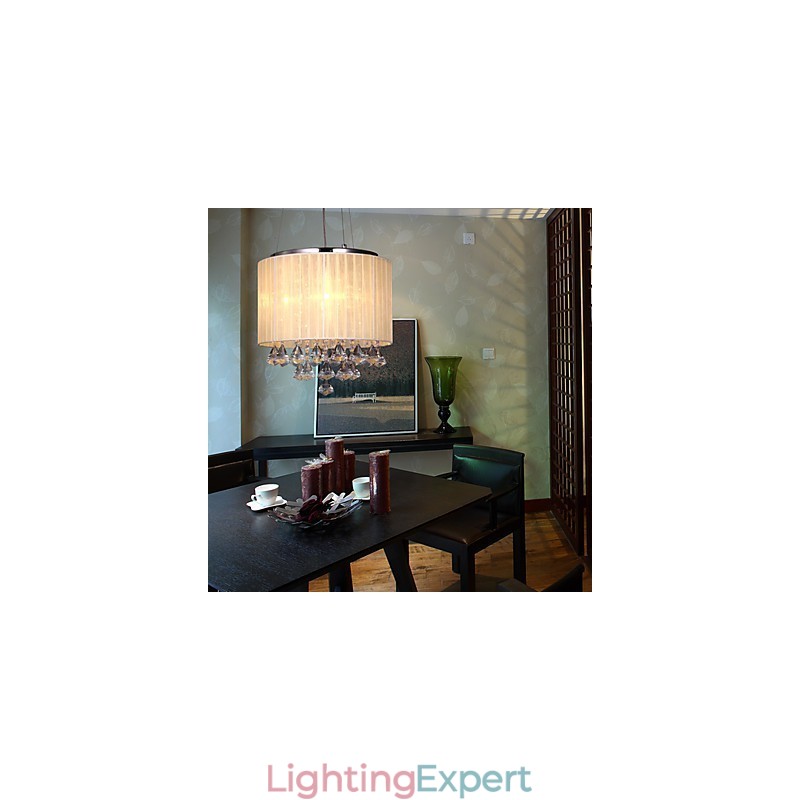 Elegant Crystal Pendant Light with 4 Lights