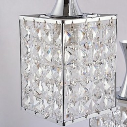 3 Lights Metal Frame K9 Crystal Chandelier Droplight Send Bulb