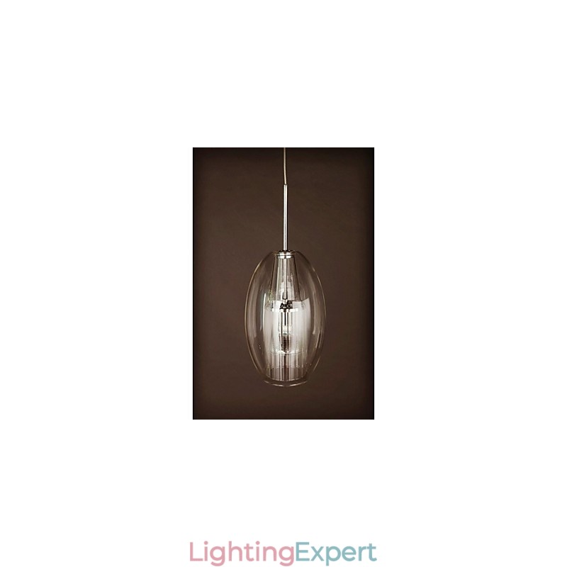 Modern Contemporary Traditional Classic Drum Chrome Metal Pendant Light