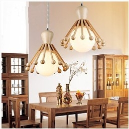 Garden Wooden Chandelier Simple Nordic Wood Chandelier 2