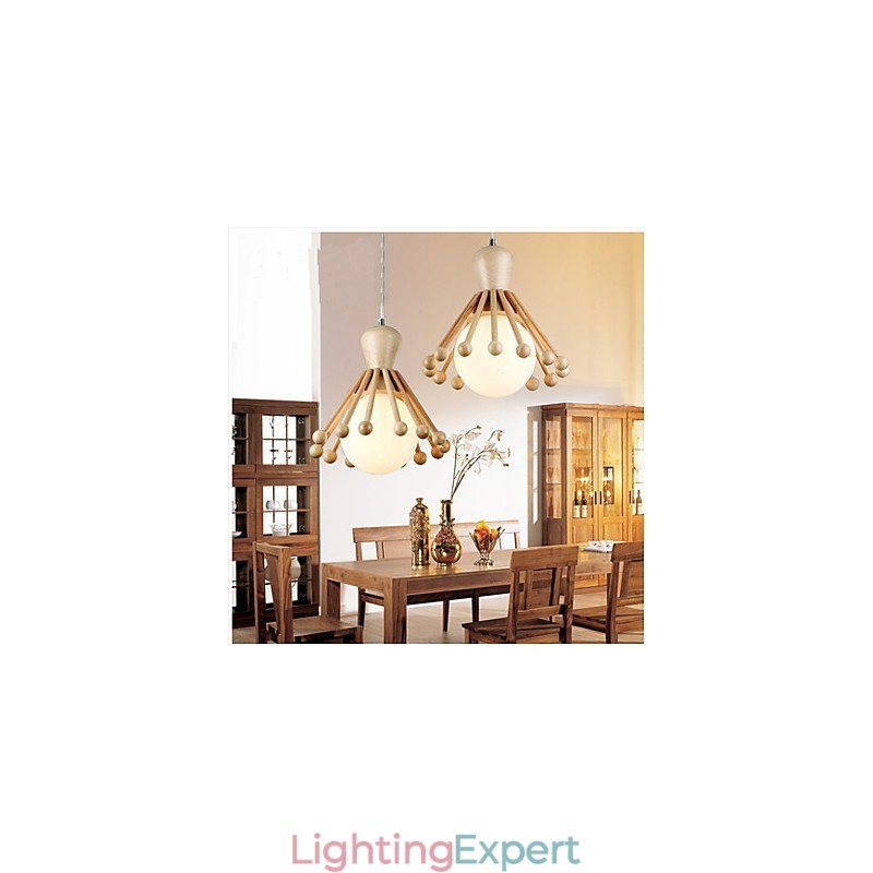 Garden Wooden Chandelier Simple Nordic Wood Chandelier 2