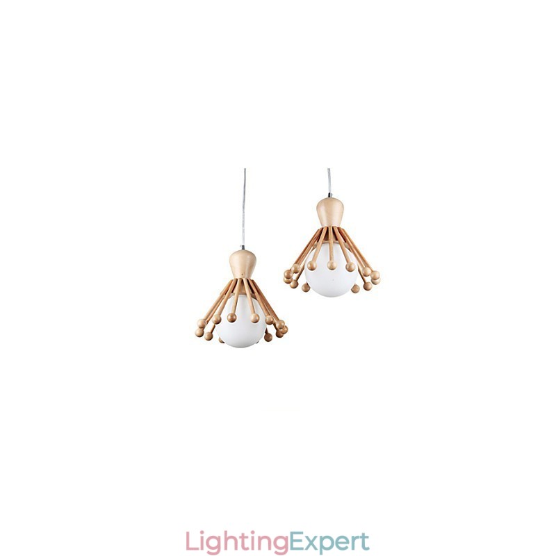 Garden Wooden Chandelier Simple Nordic Wood Chandelier 2