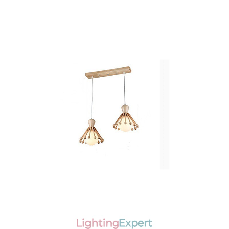 Garden Wooden Chandelier Simple Nordic Wood Chandelier 2