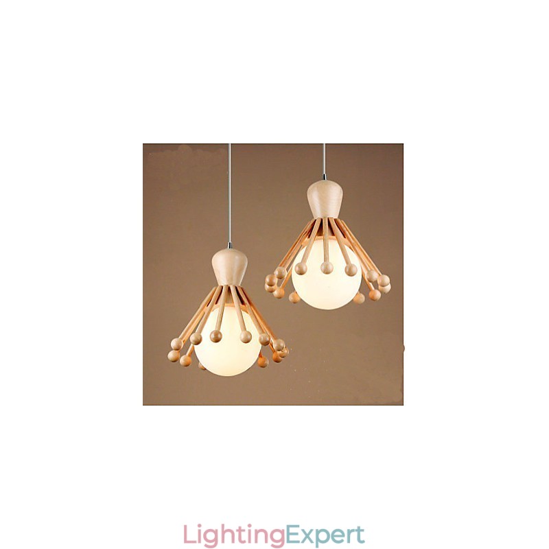 Garden Wooden Chandelier Simple Nordic Wood Chandelier 2