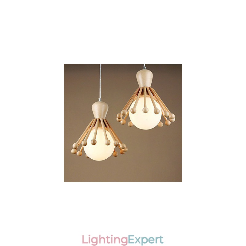 Garden Wooden Chandelier Simple Nordic Wood Chandelier 2