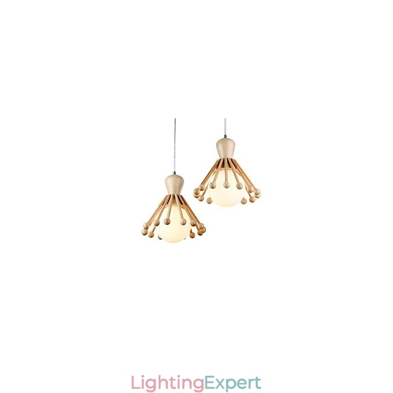 Garden Wooden Chandelier Simple Nordic Wood Chandelier 2