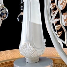 White Pendant Two Lights Pattern Glass Shade Hand Gilt European Retro Classic