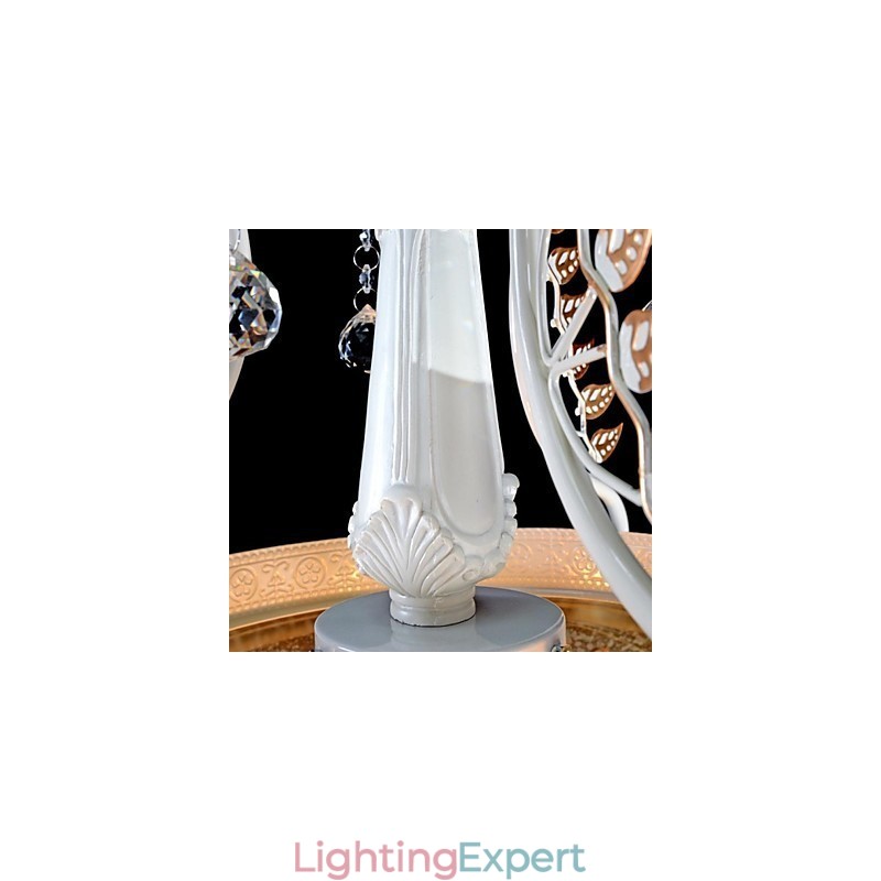 White Pendant Two Lights Pattern Glass Shade Hand Gilt European Retro Classic