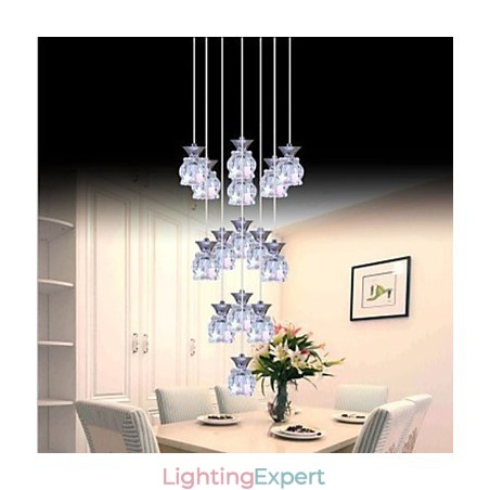Restaurant 15 Head Of Modern Simple Crystal Pendant Pendant Restaurant 15 Head Of Modern Simple Crystal Pendant Pendant