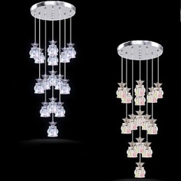 Restaurant 15 Head Of Modern Simple Crystal Pendant Pendant