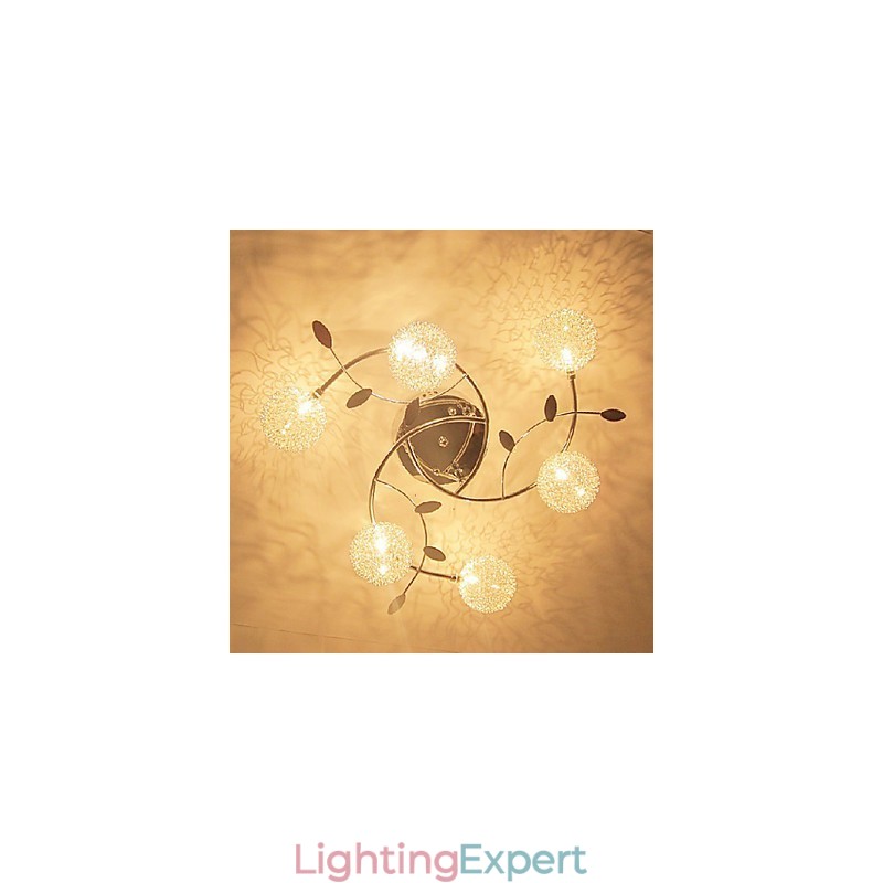 Modern Contemporary Crystal Electroplated Flush Mount
