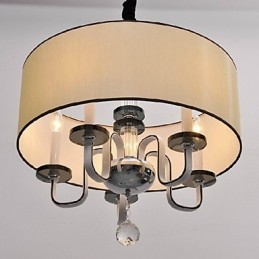 Modern Contemporary Crystal Chrome Metal Pendant Light