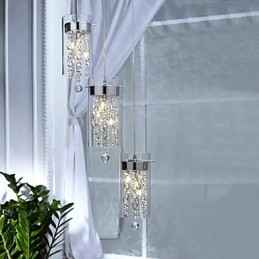 Artistic Crystal Pendant Light with Glass Shades