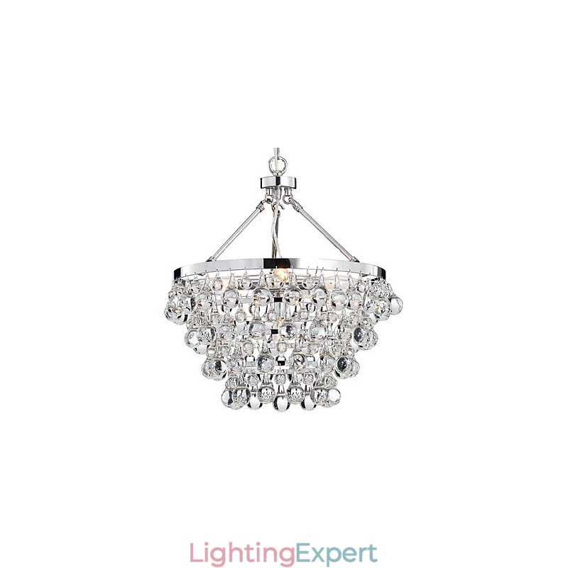Traditional Classic Crystal Chrome Metal Chandelier