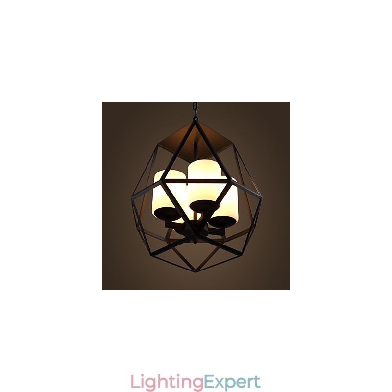 Top level Americange Vintage black Iron Lamp Modern Chandelier Chandelier 4 lights
